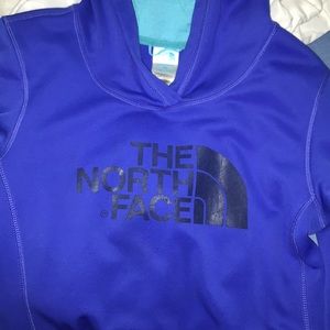 the north face blue hoodie